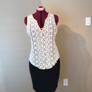 Anthropologie cream blouse